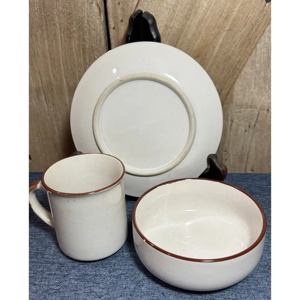 Vintage Ceramic Girl Stacking Childrens Snack Set Mug Bowl Plate Interpur Japan